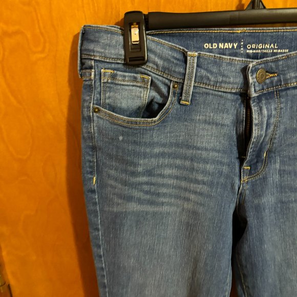 Old‎ Navy Original Mid Rise Women's Size 4 Short Blue Denim Jeans - Picture 3 of 12